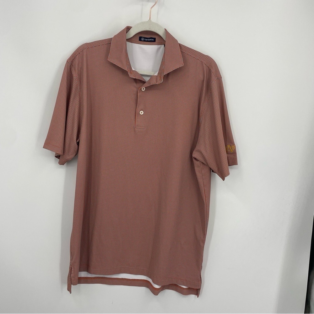 Turtleson Shirt Polo Men’s M Golf Tour Performance Cool Orange blue‎